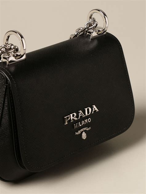 prada leather black bag|Prada leather bag women black.